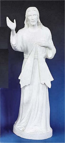 Jesus Of Divine Mercy Statue classic white Sculpture